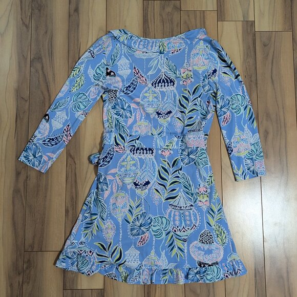 EUC! Lilly Pulitzer Jessalynne Romper Blue Peri Lapis Lanterns Size XS $178 - Picture 12 of 14